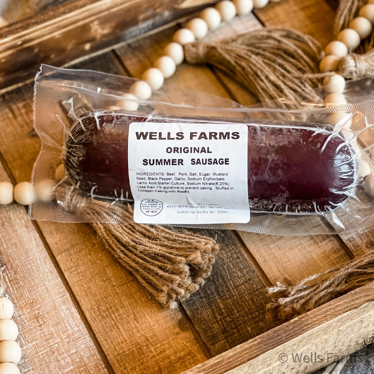 Original Beef Summer Sausage – Wells Farms