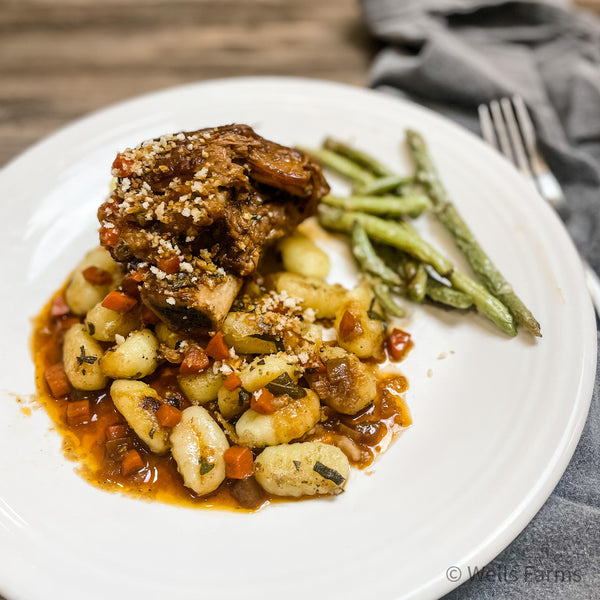 Braised Short Ribs with Pan Seared Gnocchi