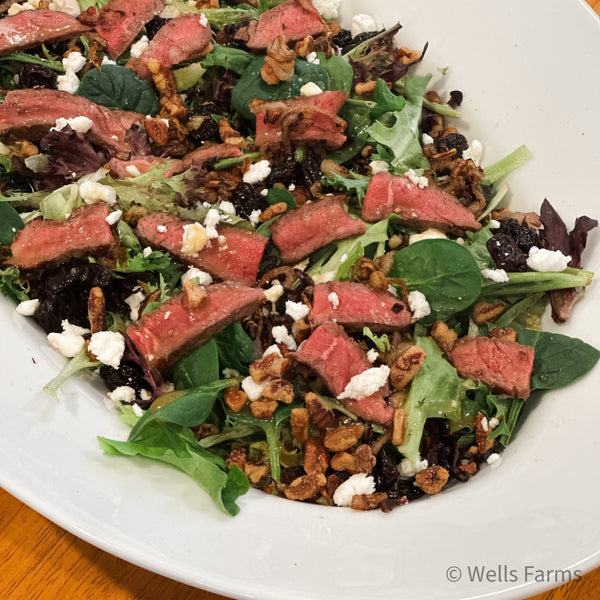 Cherry and Goat Cheese Steak Salad