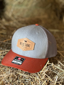 Wells Farms Leather Patch Trucker Hat