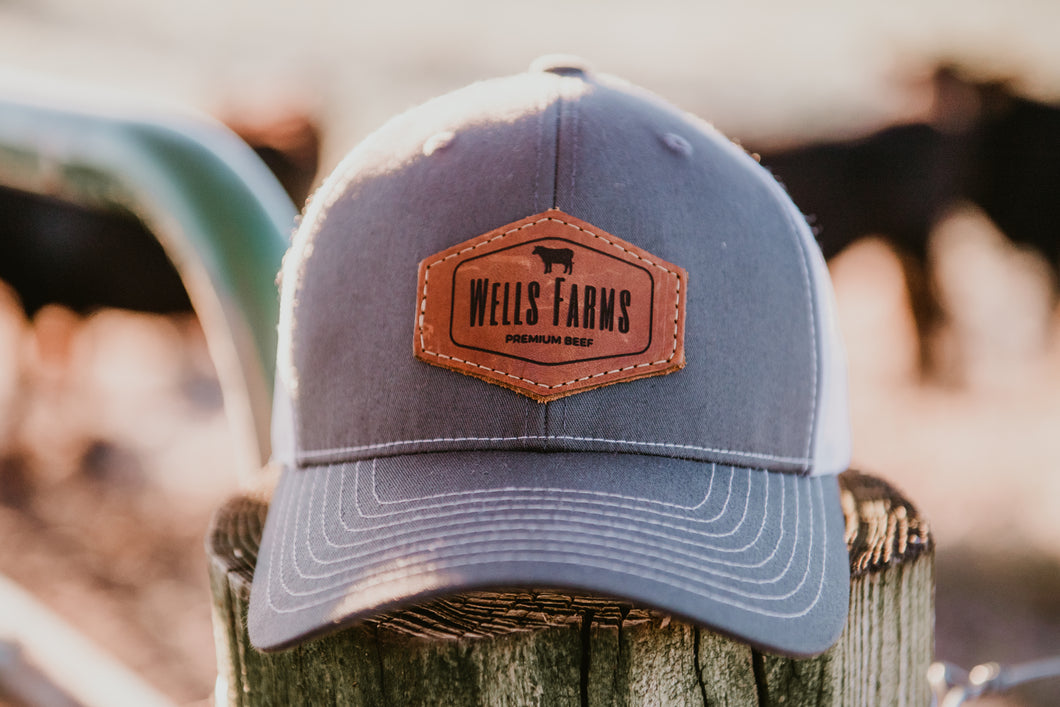Wells Farms Leather Patch Trucker Hat - Main Image